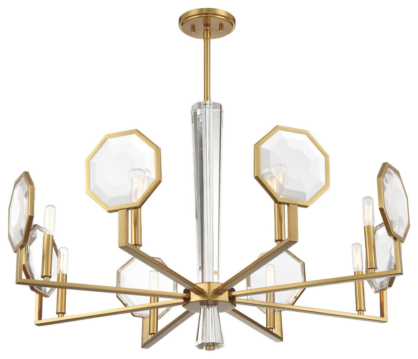 Leighton 8-Light Chandelier, Warm BrassBy Savoy House