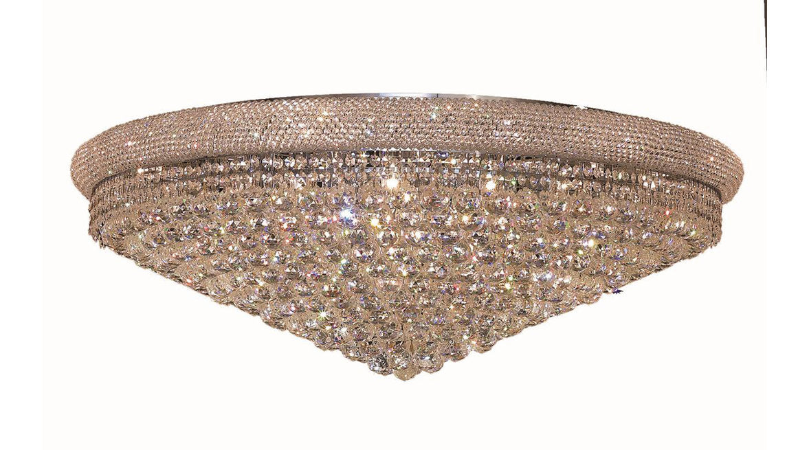 Primo 30-Light Flush Mount, Chrome With Clear Royal Cut CrystalBy Elegant Furniture & Lighting