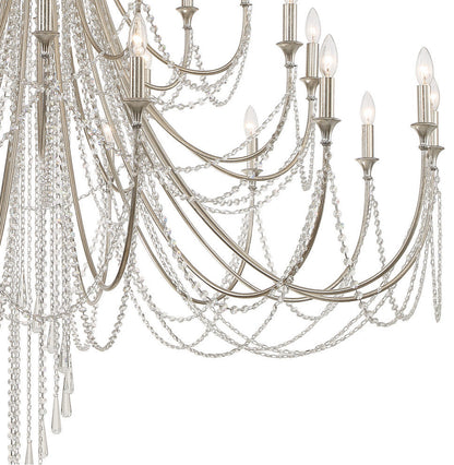 Arcadia 28 Light Antique Silver ChandelierBy Crystorama Lighting