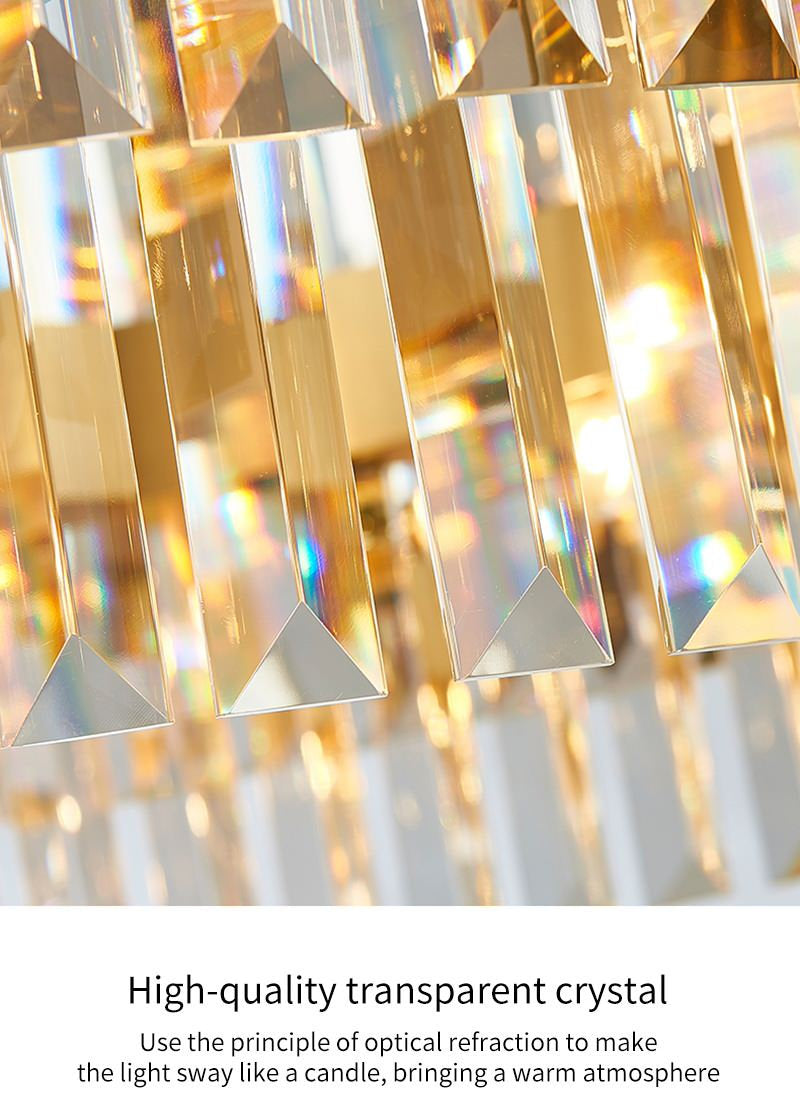 Innichen | Luxury Crystal LED Chandelier of Stainless Steel for Living Room, Dia31.4xh13.7", Warm LightBy Miron Demid LLC