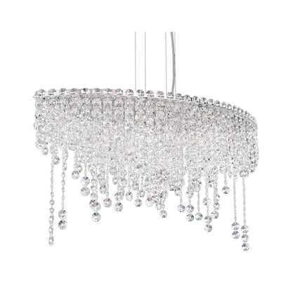Chantant 6-Light Pendant in Stainless Steel With Clear Heritage CrystalBy Schonbek