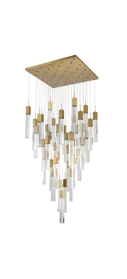 41-Light Gold Chandelier With Clear Bubble CrystalsBy Design Living