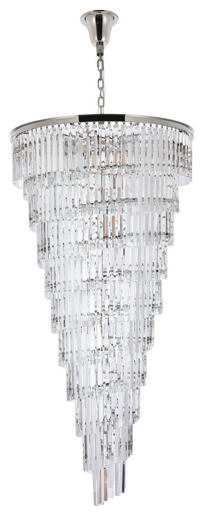 Elegant Lighting 36.5" Spiral Crystal ChandelierBy Elegant Furniture & Lighting