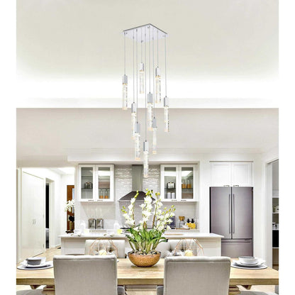Aurora 9 Light Pendant, ChromeBy Elegant Furniture & Lighting