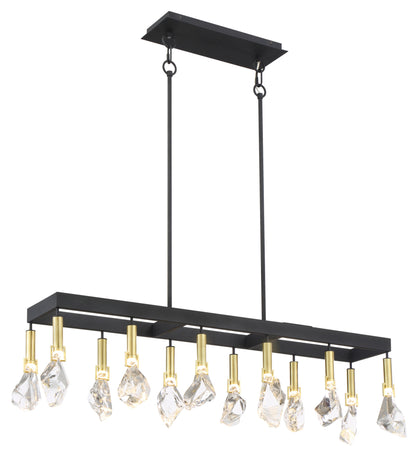 Metropolitan N7866 Rare Elements 12 Light 44"W LED Linear - Sand Coal / VintageBy Minka Aire