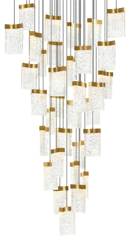 CWI LIGHTING 1587P36-33-624 Lava Integrated LED Brass ChandelierBy CWI Lighting