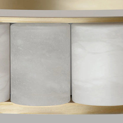 32" Natural Marble Modern Ring ChandelierBy Morsale.com