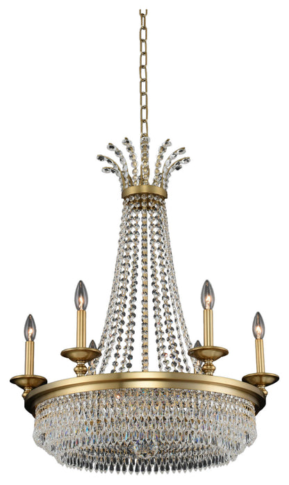 Tavo 26x27" 9-Light Modern Classic;Architectural Chandelier by AllegriBy Allegri Crystal by Kalco Lighting