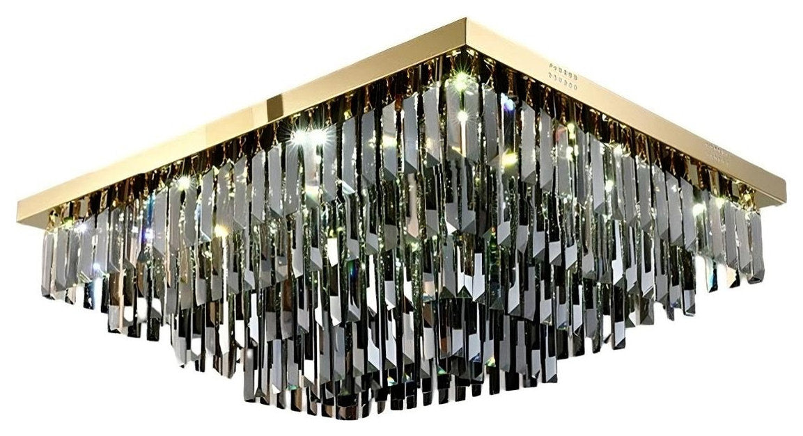 Gio Smoke Gray Crystal Ceiling Chandelier, 120cmx80cmBy MORSALE
