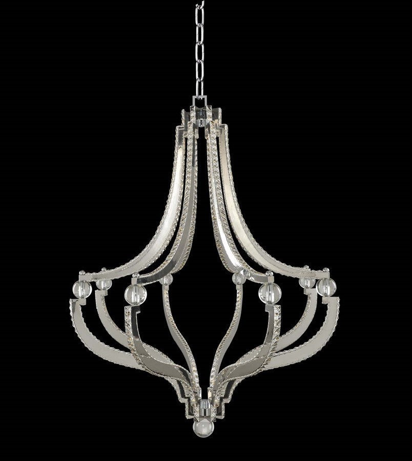 Allegri Cambria 36" Pendant, Polished Chrome, Firenze ClearBy Allegri Crystal by Kalco Lighting