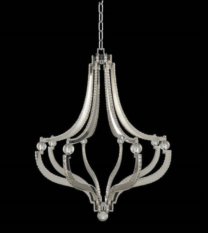 Allegri Cambria 36" Pendant, Polished Chrome, Firenze ClearBy Allegri Crystal by Kalco Lighting