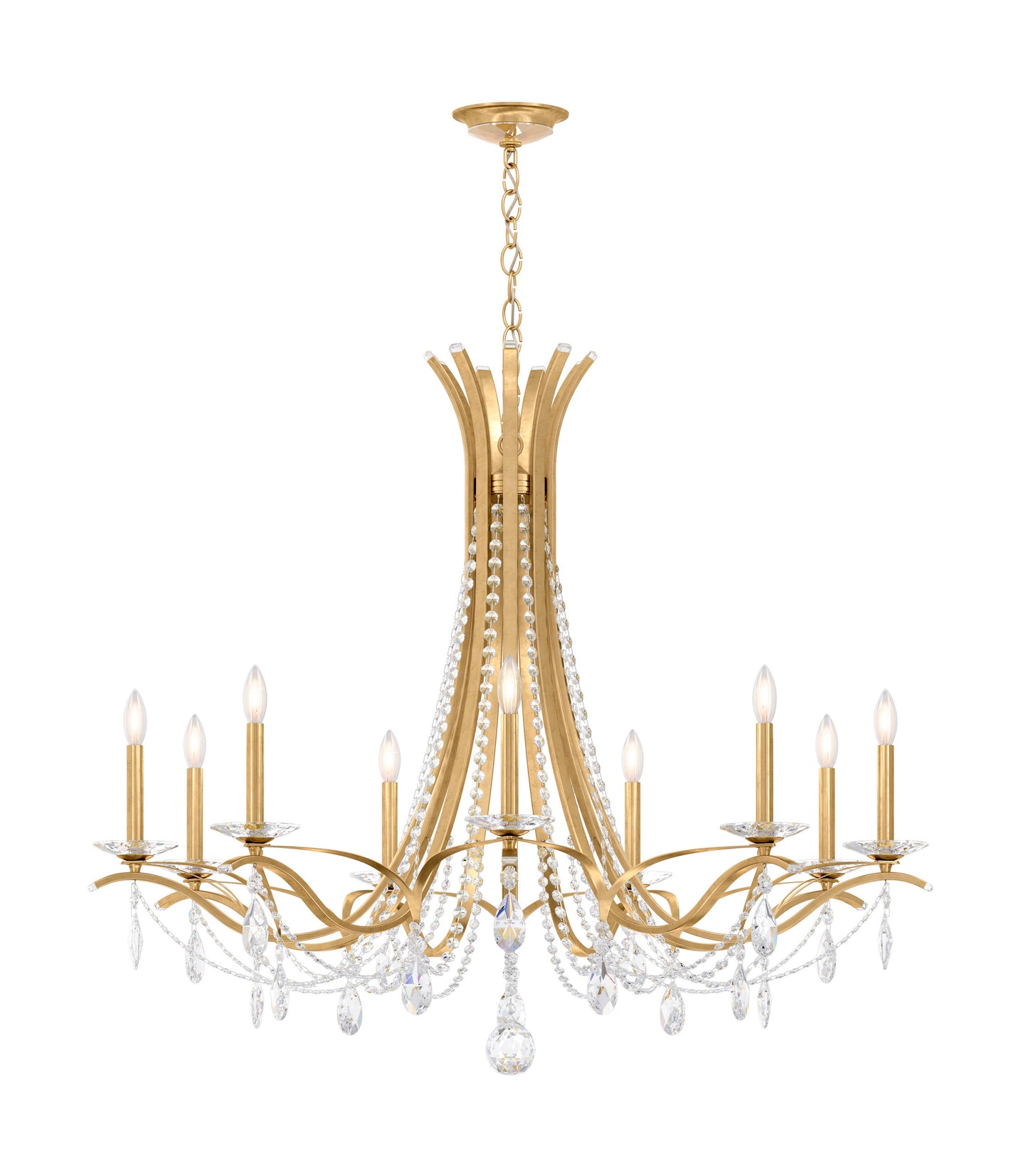 Schonbek Va8339N-22S 9 Light Crystal Chandelier, Heirloom GoldBy Schonbek