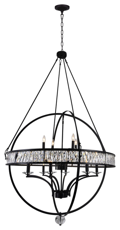CWI LIGHTING 9957P42-12-101 12 Light Chandelier with Black finishBy CWI Lighting