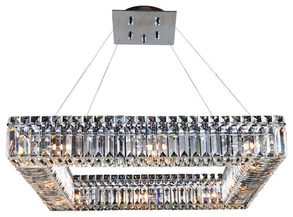 Quadro 12-Light Modern Large Pendant by AllegriBy Allegri Crystal by Kalco Lighting