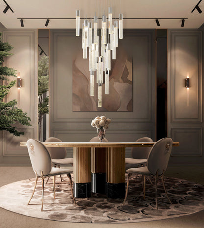 25-Light Chrome Stainless Steel Chandelier With CrystalsBy Design Living