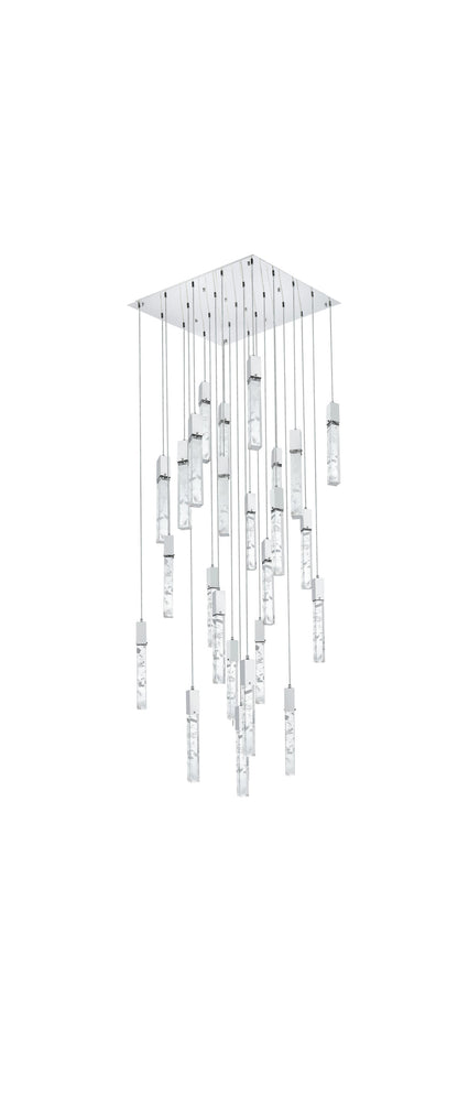 Home Living 36" Chandelier, ChromeBy Home Living