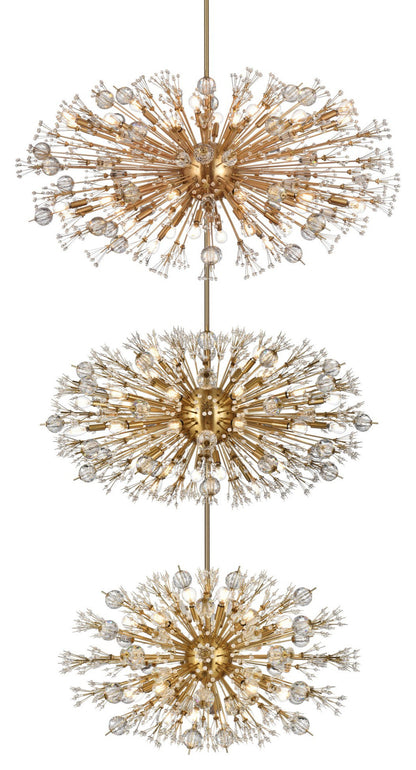 Elegant Lighting 2500G48L3 Vera 100 Light 26"W Crystal Sputnik - Satin GoldBy Elegant Furniture & Lighting