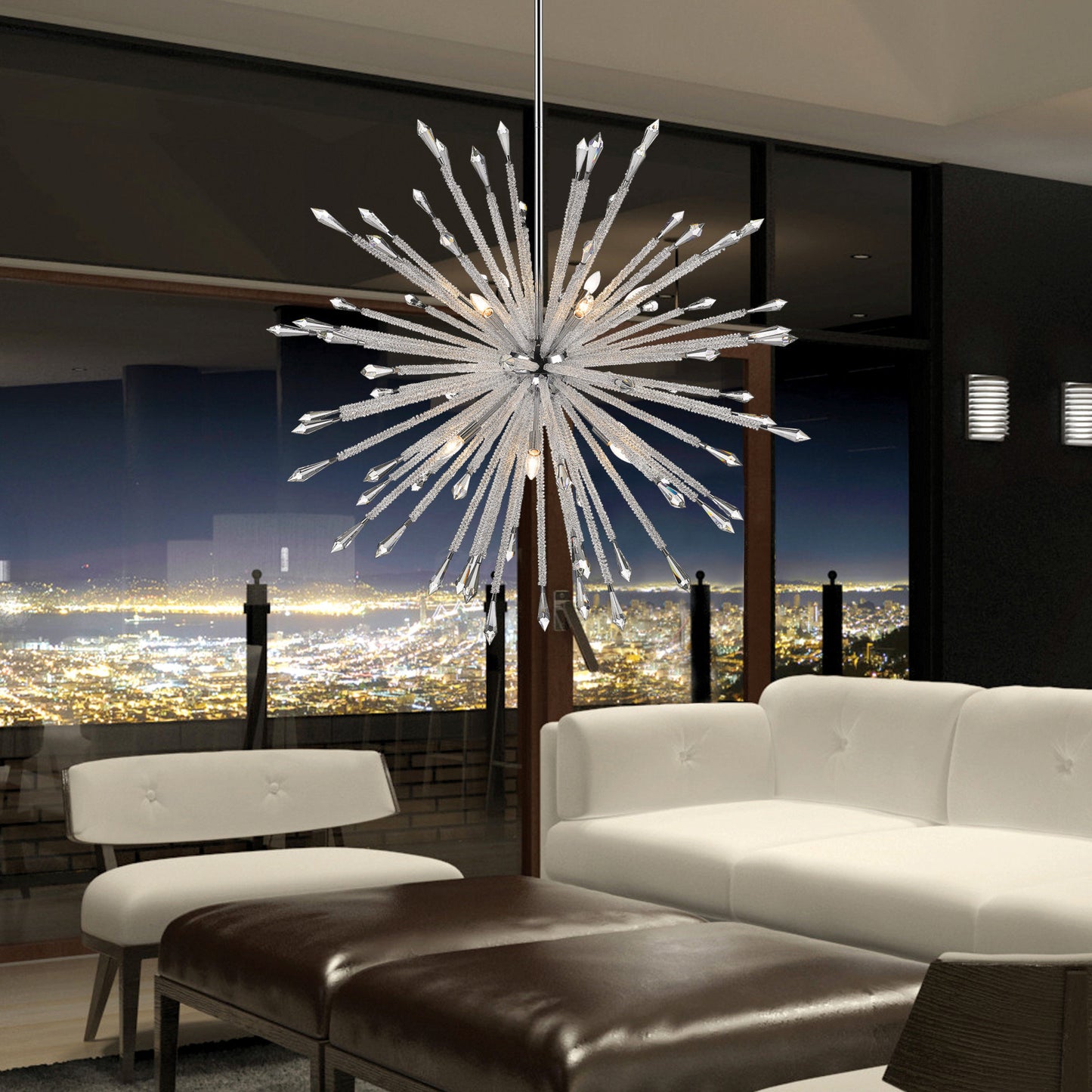 Z-Lite 4002-12 Soleia 12 Light 47"W Crystal Sputnik Chandelier - ChromeBy Z-LIte