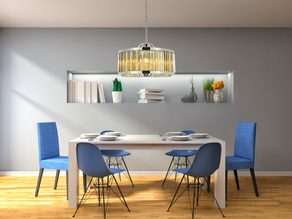 Elegant Lighting 1203D28-GT/RC Chelsea 8 Light 28"W Crystal Drum - PolishedBy Elegant Furniture & Lighting