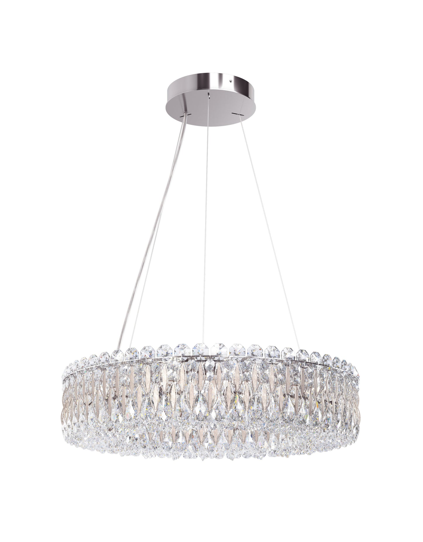 Schonbek Rs8343N-48S 12 Light Crystal Pendant, Antique SilverBy Schonbek