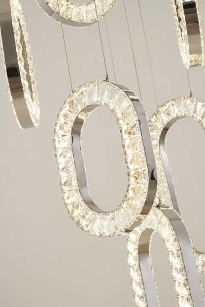 Chrome Flushed Frame LED ChandelierBy Design Living