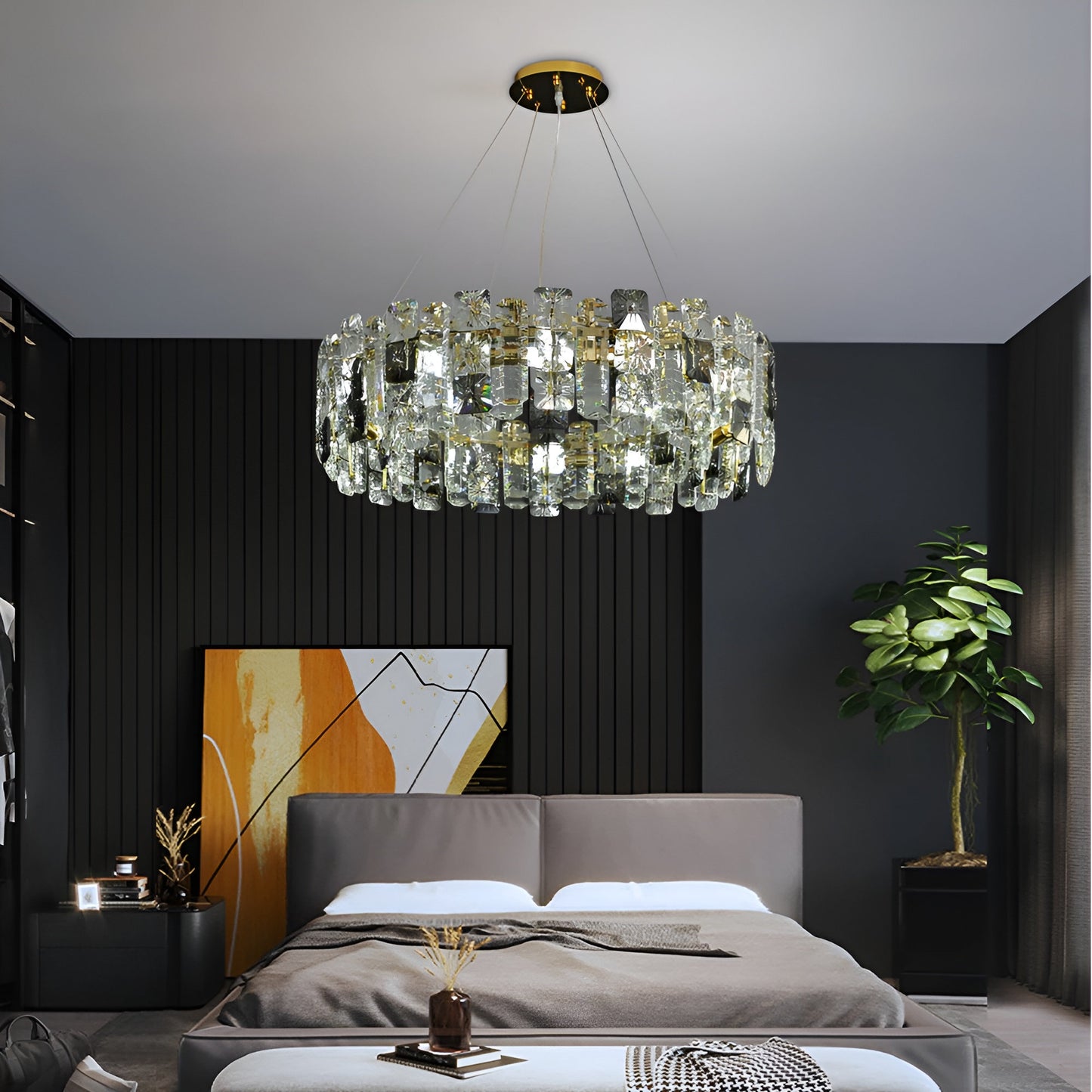 Zambrone | Luxury Round Crystal Chandelier for Living Room, 12bulbsBy Miron Demid LLC
