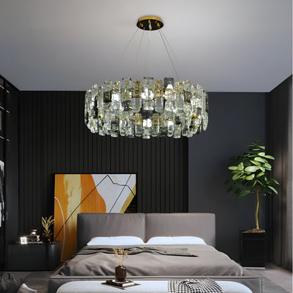 Zambrone | Luxury Round Crystal Chandelier for Living Room, 12bulbsBy Miron Demid LLC
