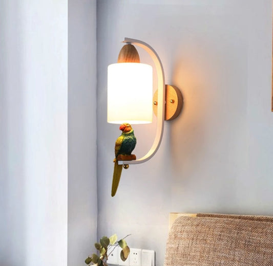 Solid Wood Bedside Wall Lamp �C Minimalist Creative Light for Living Room or Stair Aisle