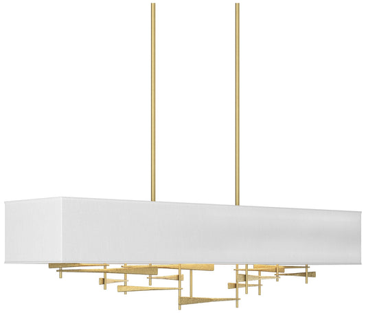 Cavaletti 42"W Modern Brass Standard Pendant w/ Anna Shade