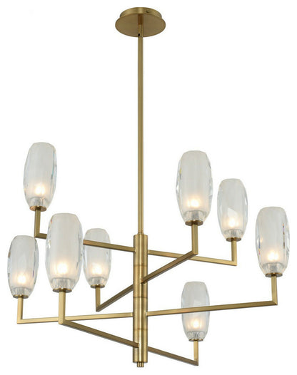 Kalco Lighting June LED Chandelier in Winter Brass, 8By KALCO LIGHTING