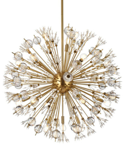 Elegant Lighting 2500D32SG Vera 32 inch crystal starburst round pendant in goldBy Elegant Furniture & Lighting