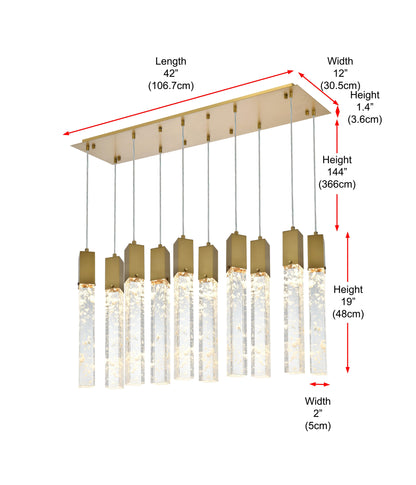 Home Living 42" Pendant, Satin GoldBy Home Living