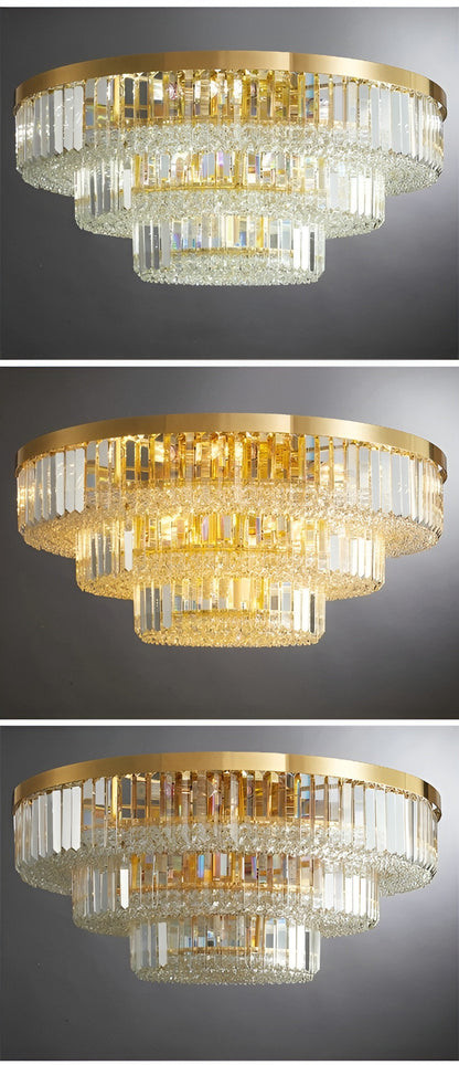 Affi | Contemporary crystal ceiling chandelier, 31.5"By Miron Demid LLC