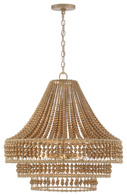 Crystorama Silas 6-Light Chandelier Burnished SilverBy Crystorama Lighting