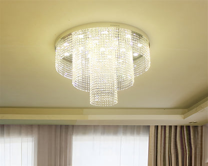 Accumoli | Modern Crystal LED Ceiling Lamp, Dia39.4xh27.5", Warm LightBy Miron Demid LLC