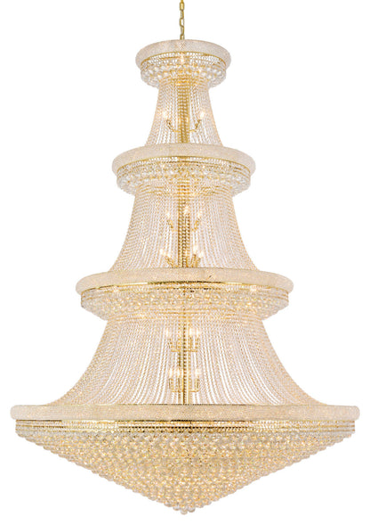 Elegant Lighting V1800G72/RC Primo 66 Light 72"W Crystal Empire - GoldBy Elegant Furniture & Lighting