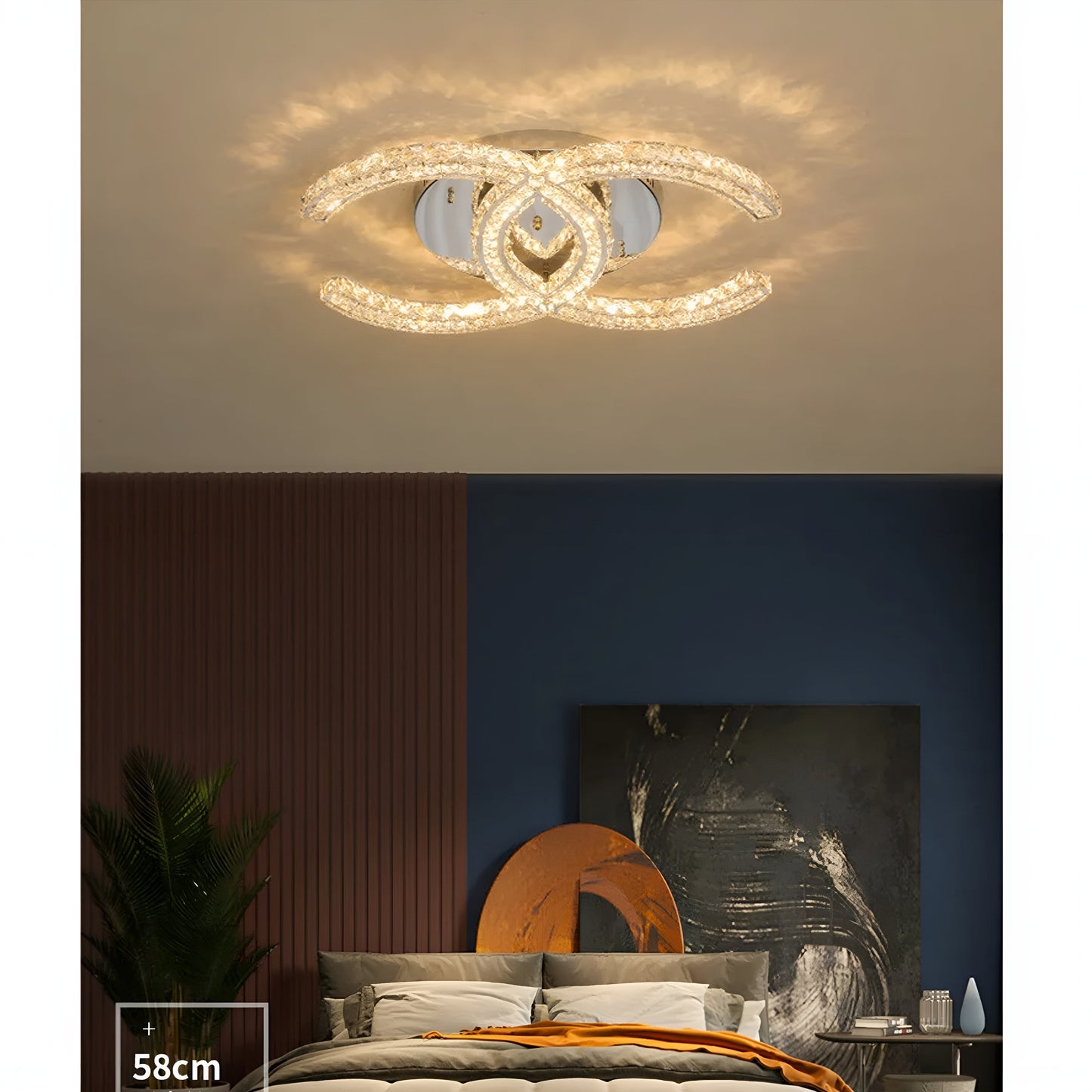 Aicurzio | Fashionable Luxury Crystal Gold Chandelier, 51.2x35.4'By Miron Demid LLC