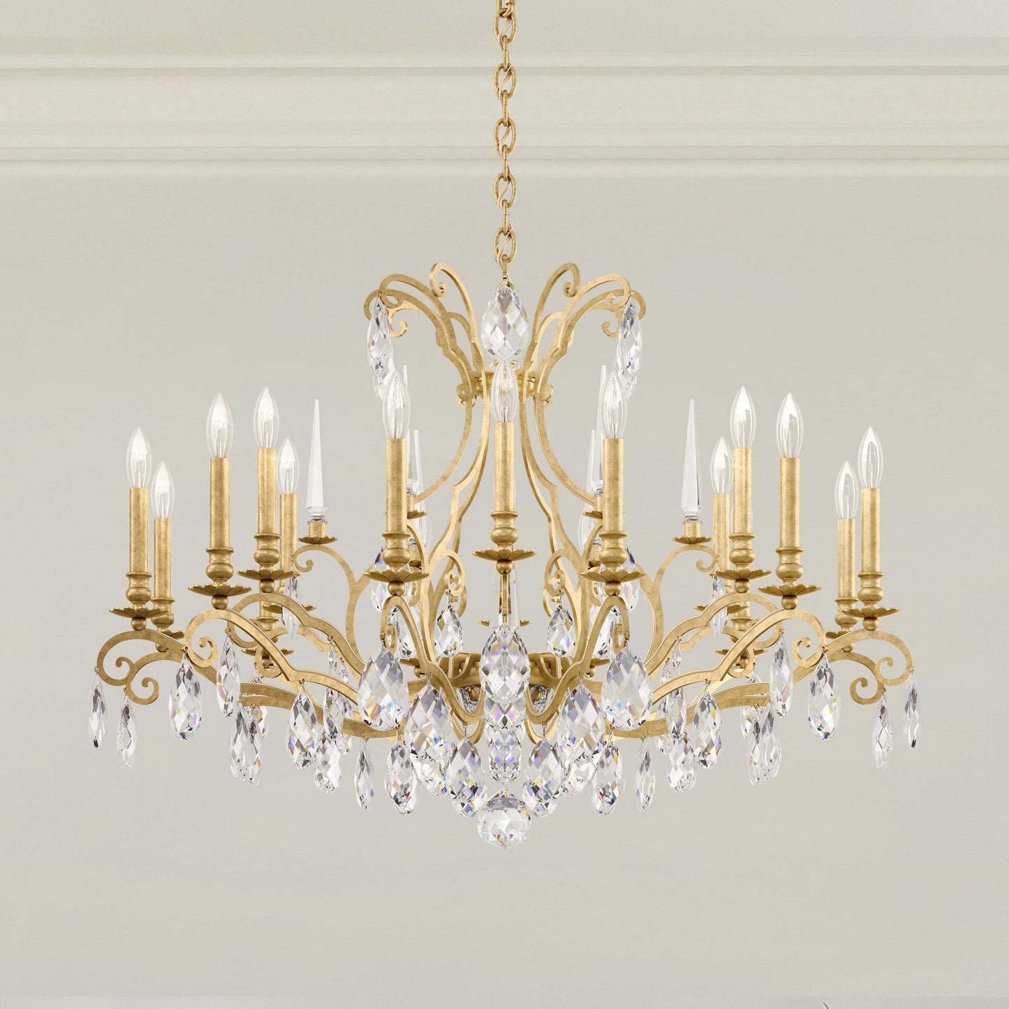 Renaissance Nouveau 18 Light Traditional Chandelier, Heirloom GoldBy Schonbek
