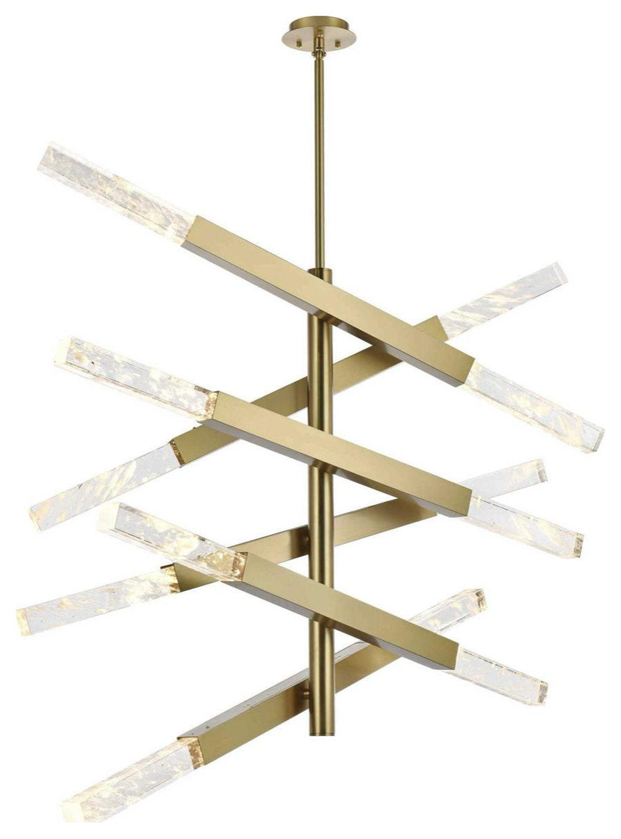 Ari 12 Light Pendant, Satin GoldBy Elegant Furniture & Lighting