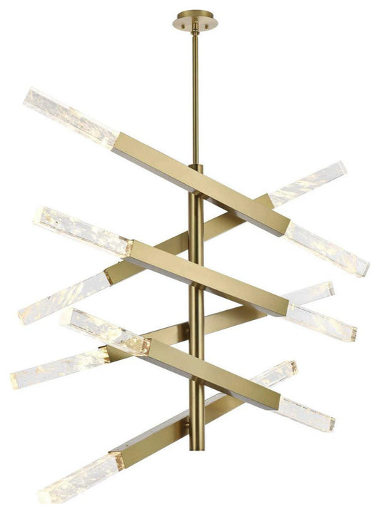 Ari 12 Light Pendant, Satin GoldBy Elegant Furniture & Lighting