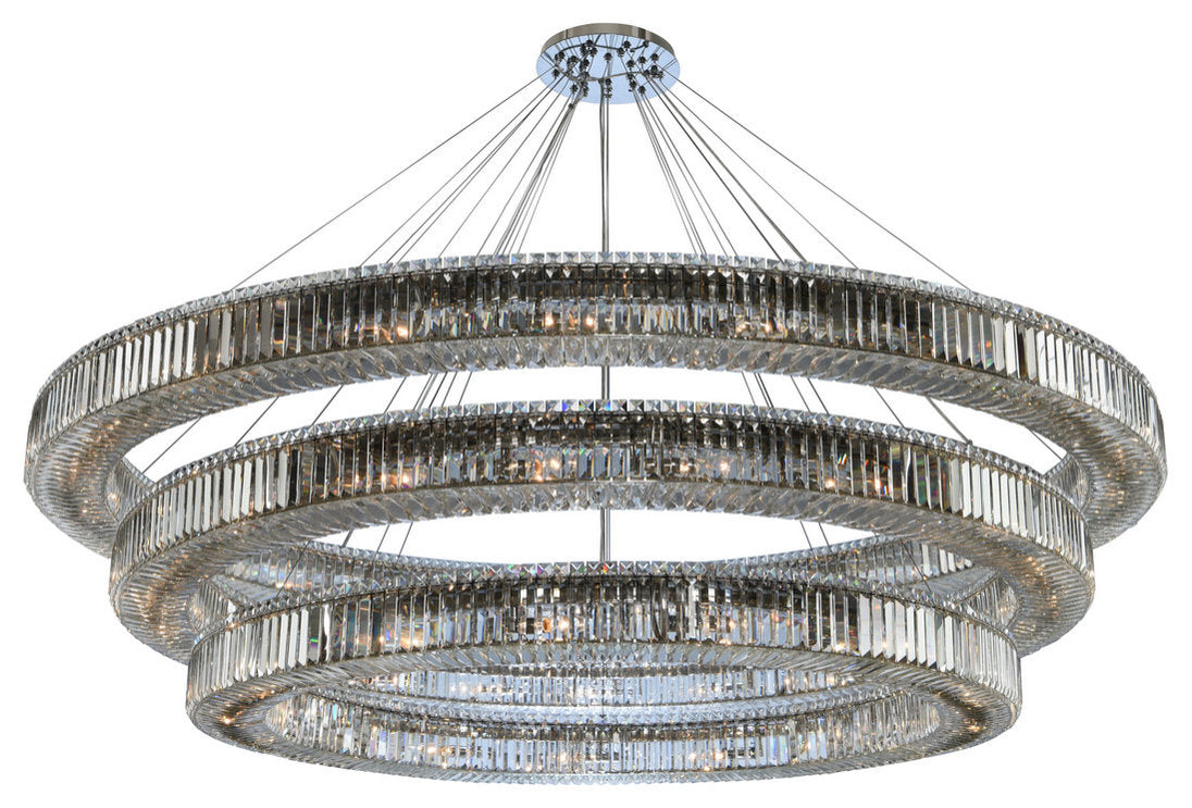 Allegri 11715010FR001 62 Light Pendant Rondelle ChromeBy Allegri Crystal by Kalco Lighting