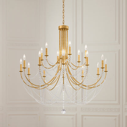 Verdana 43x42.5" 18-Light Transitional Chandelier, Heirloom GoldBy Schonbek