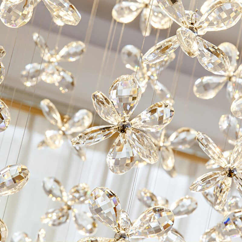 Spherical Ceiling Chandelier with Butterfly Crystals, D31.5xh78.7"By Miron Demid LLC