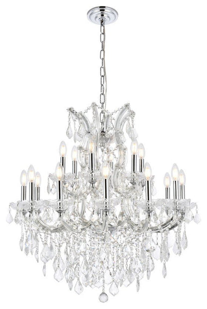 Elegant Lighting 2800D30/RC Maria Theresa 19 Light 30"W Crystal - ChromeBy Elegant Furniture & Lighting
