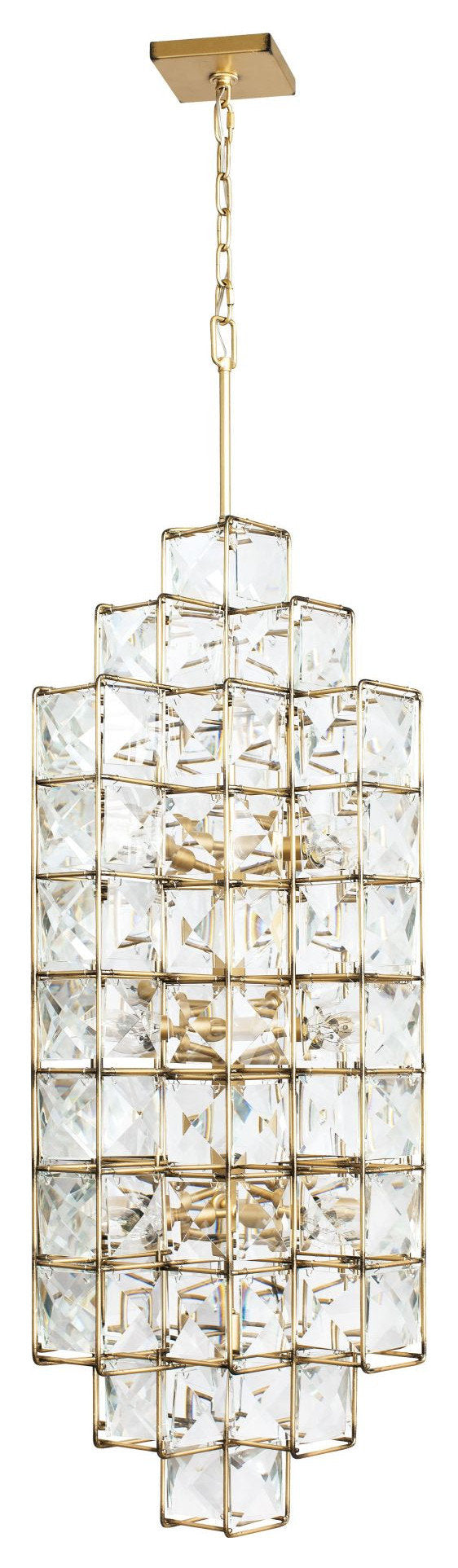 Varaluz 329F14 Cubic 14 Light 19"W Crystal Chandelier - Calypso GoldBy Varaluz