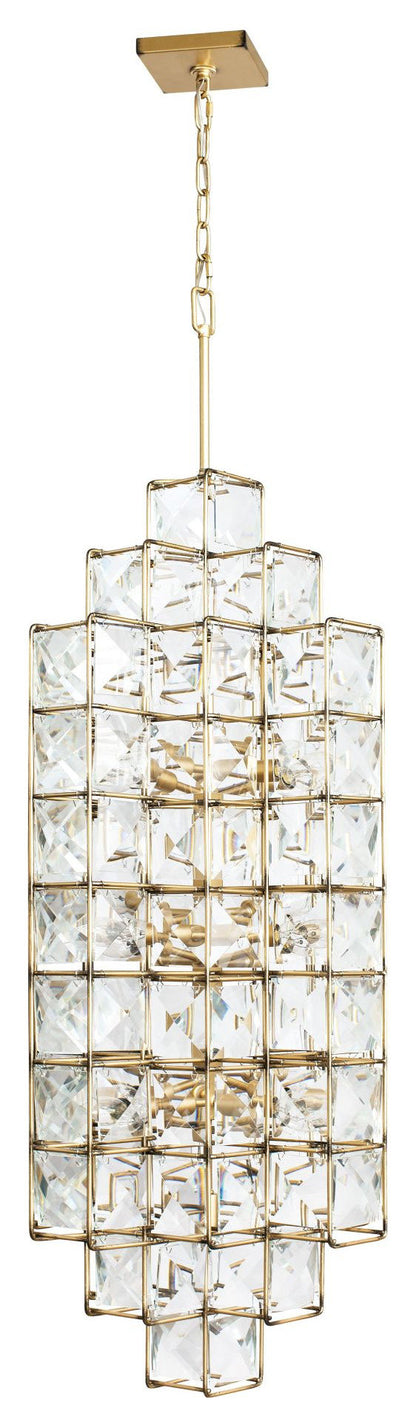 Varaluz 329F14 Cubic 14 Light 19"W Crystal Chandelier - Calypso GoldBy Varaluz