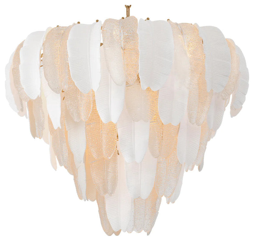 Textured Glass Layered Chandelier, Eichholtz Saint Lucia, LargeBy OROA - Furniture