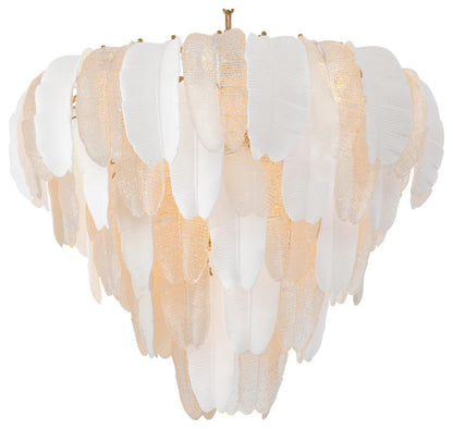 Textured Glass Layered Chandelier, Eichholtz Saint Lucia, LargeBy OROA - Furniture