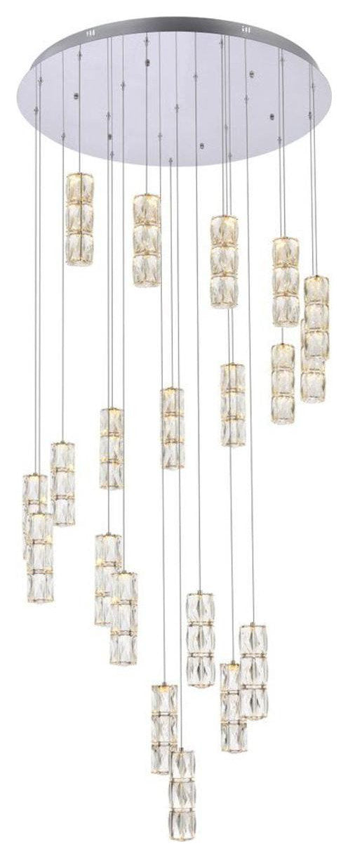 Polaris 20 Light Chandelier, ChromeBy Elegant Furniture & Lighting
