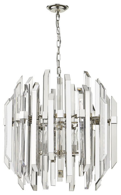Z-Lite 4006-9 Bova 6 Light 26"W Crystal Chandelier - Polished NickelBy Z-LIte